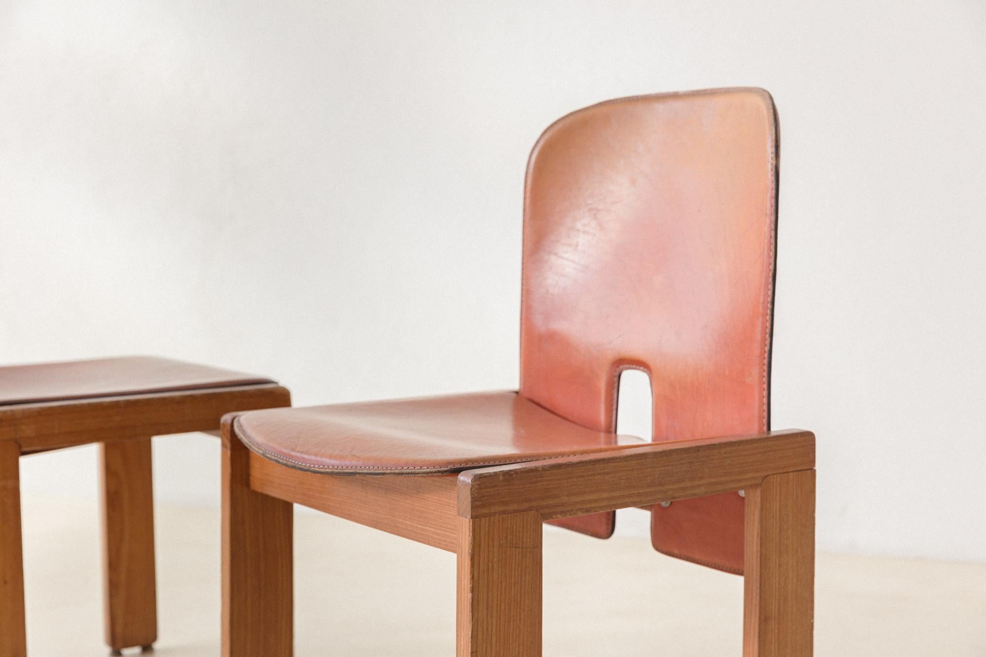 Ensemble de 6 chaises modèle 925 2, Afra & Tobia Scarpa, 1966, design du milieu du siècle dernier en vente 7