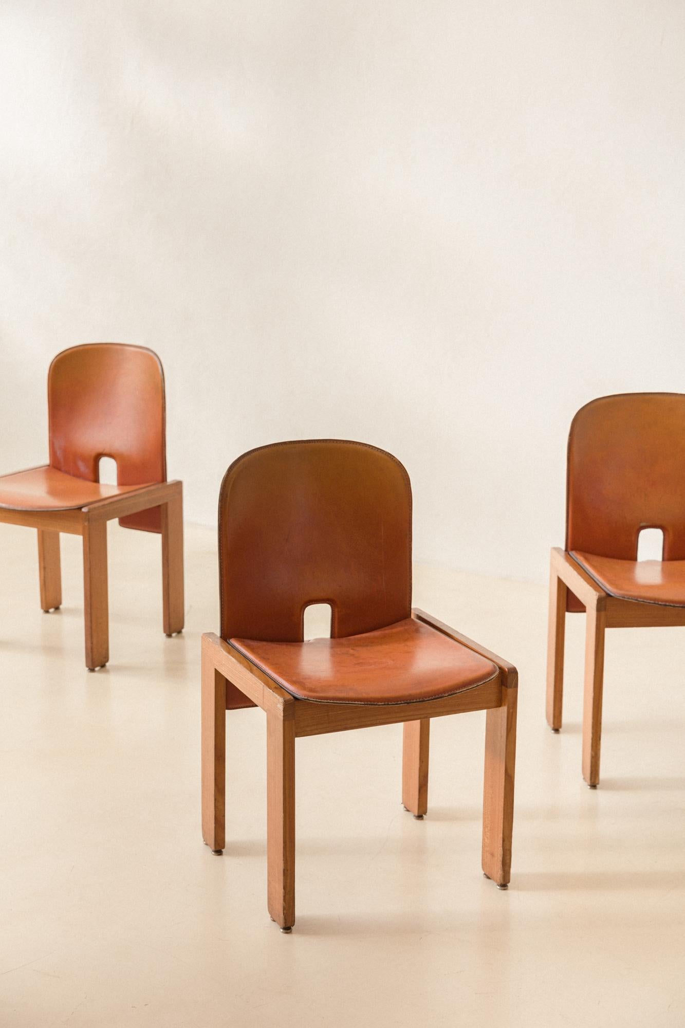 Brésilien Ensemble de 6 chaises modèle 925 2, Afra & Tobia Scarpa, 1966, design du milieu du siècle dernier en vente
