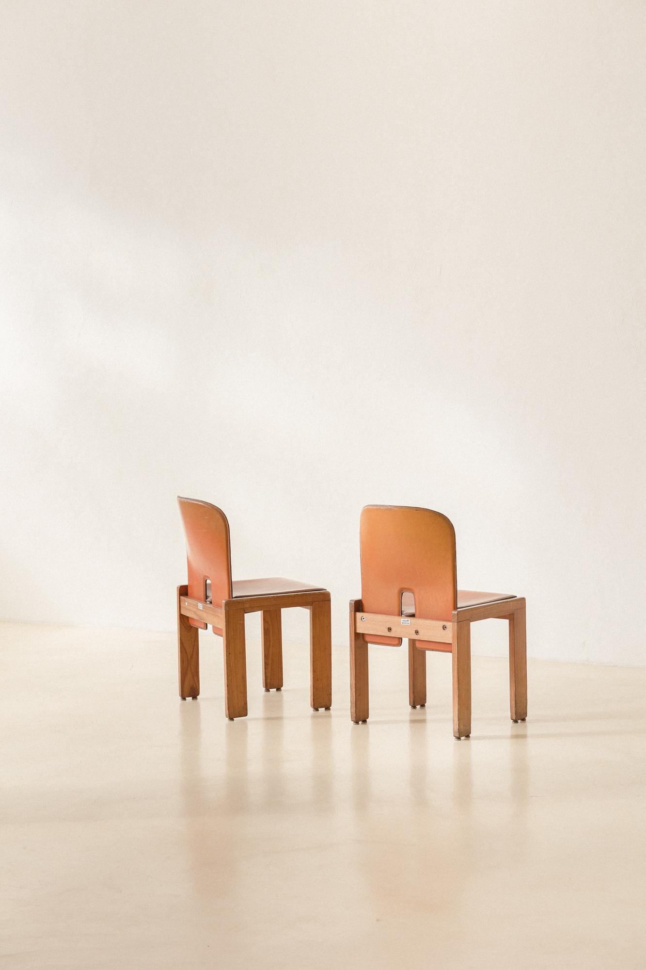 Ensemble de 6 chaises modèle 925 2, Afra & Tobia Scarpa, 1966, design du milieu du siècle dernier en vente 1