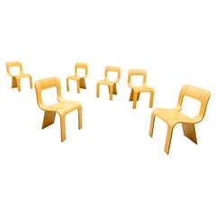 Set of 6 Chairs, Model S. Compensato