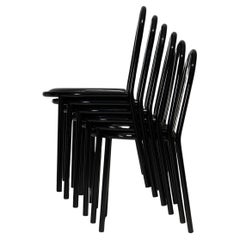 Set of 6 chairs " NR 222 " Robert Mallet-Stevens, 1980s