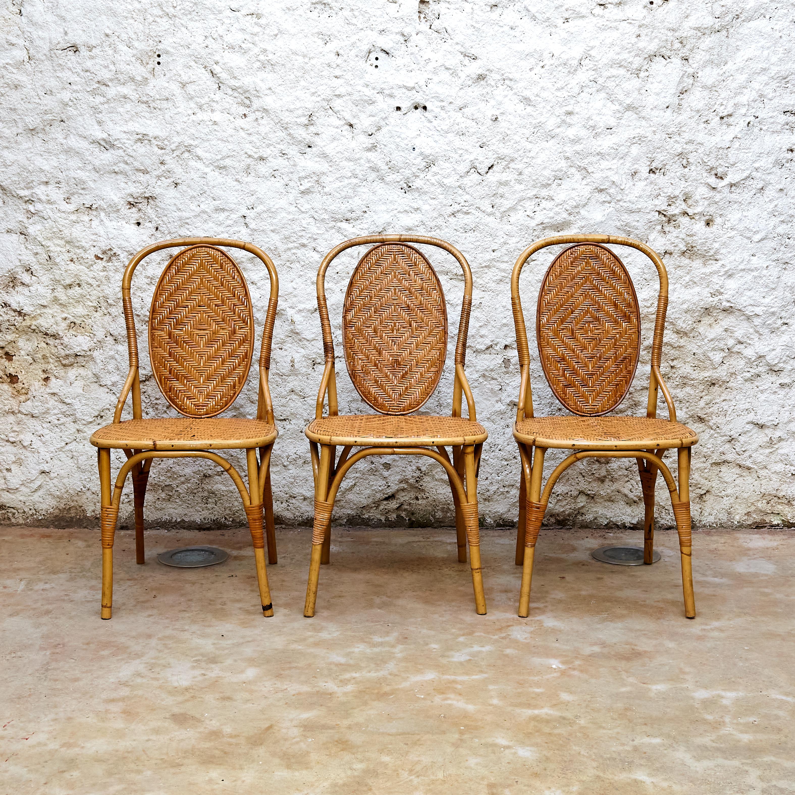 Mid-Century Modern Set of 6 Chairs Rombo by Miquel Mila circa 1968