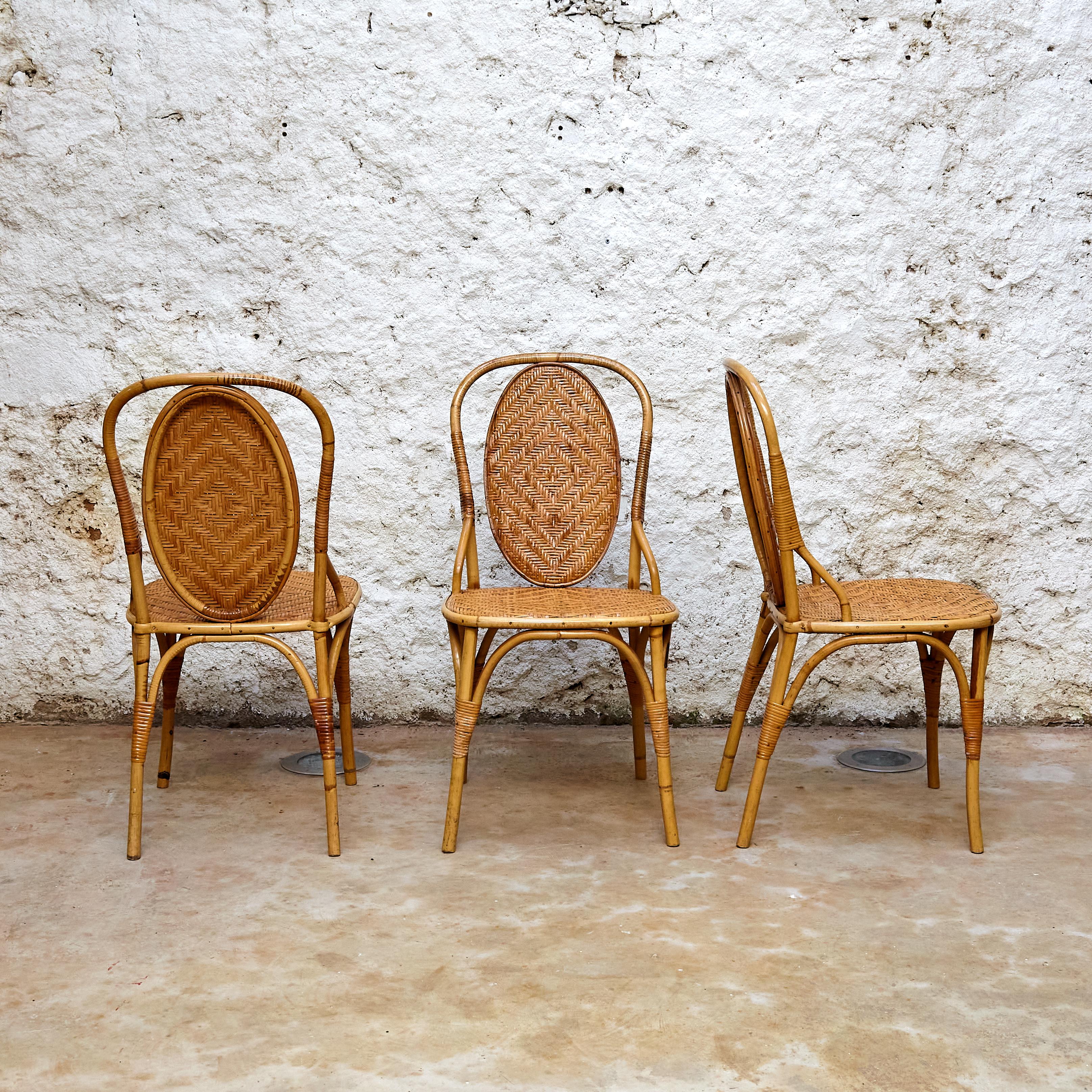Spanish Set of 6 Chairs Rombo by Miquel Mila circa 1968