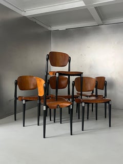 Set of 6 chairs S83 Eugenio Gerli for Tecno, made in Milan, Italy