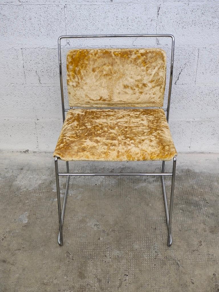 Acciaio Set di 6 sedie TULU di Kazuhide Takahama per Simon Cassina, Italia, anni '60