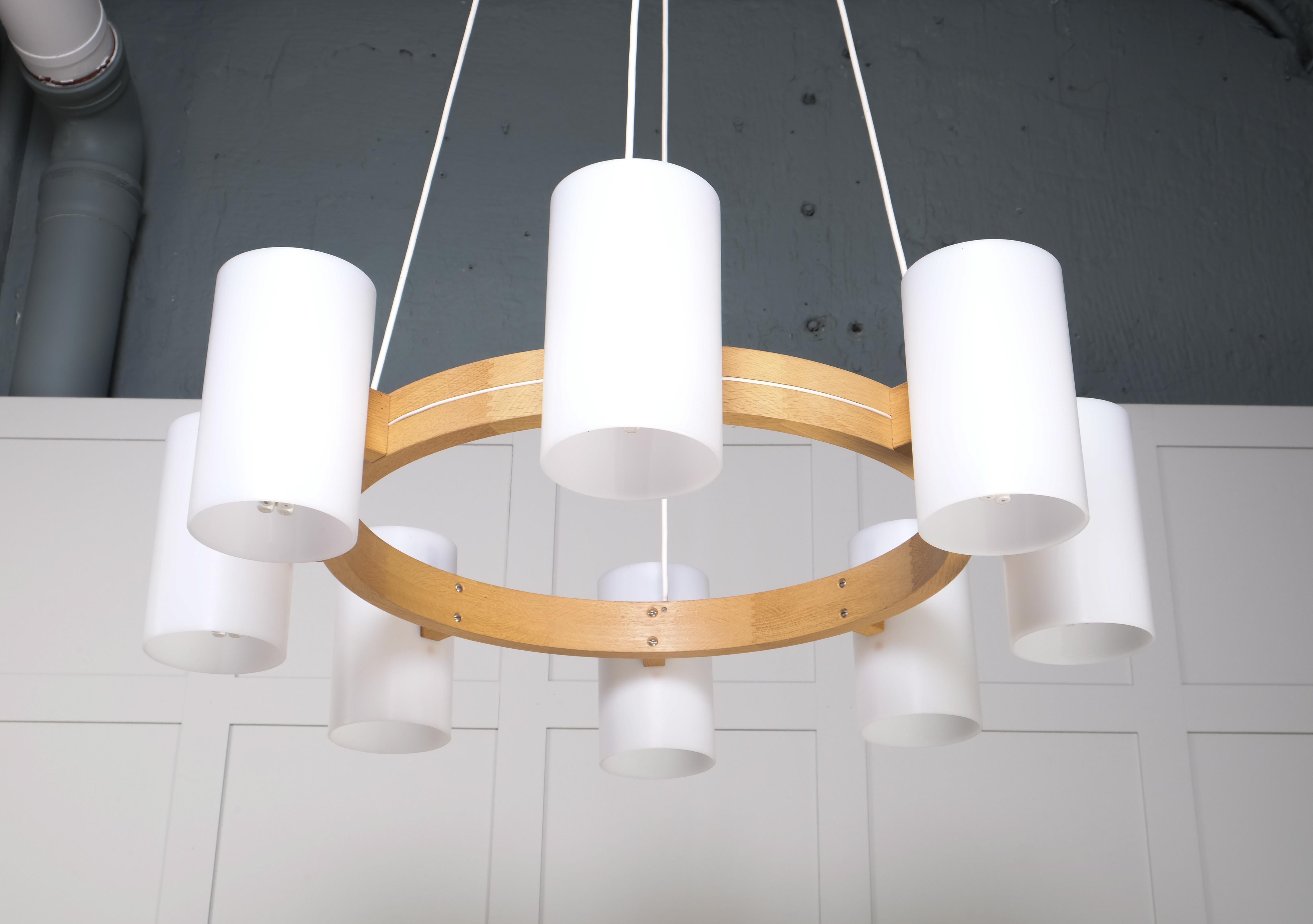 Set of 6 Chandeliers by Uno & Östen Kristiansson for Luxus, 1960s For Sale 7