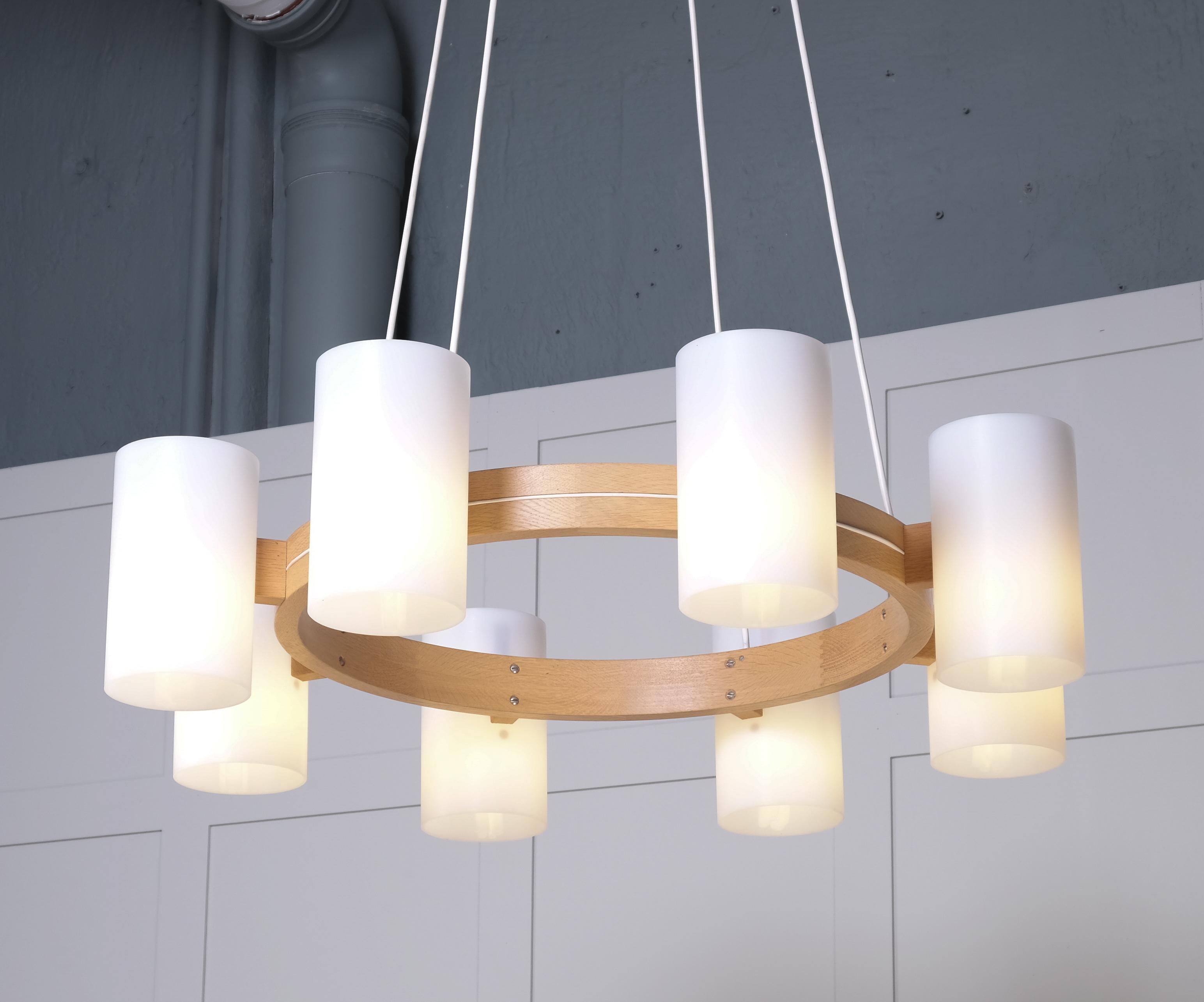 Set of 6 Chandeliers by Uno & Östen Kristiansson for Luxus, 1960s For Sale 2