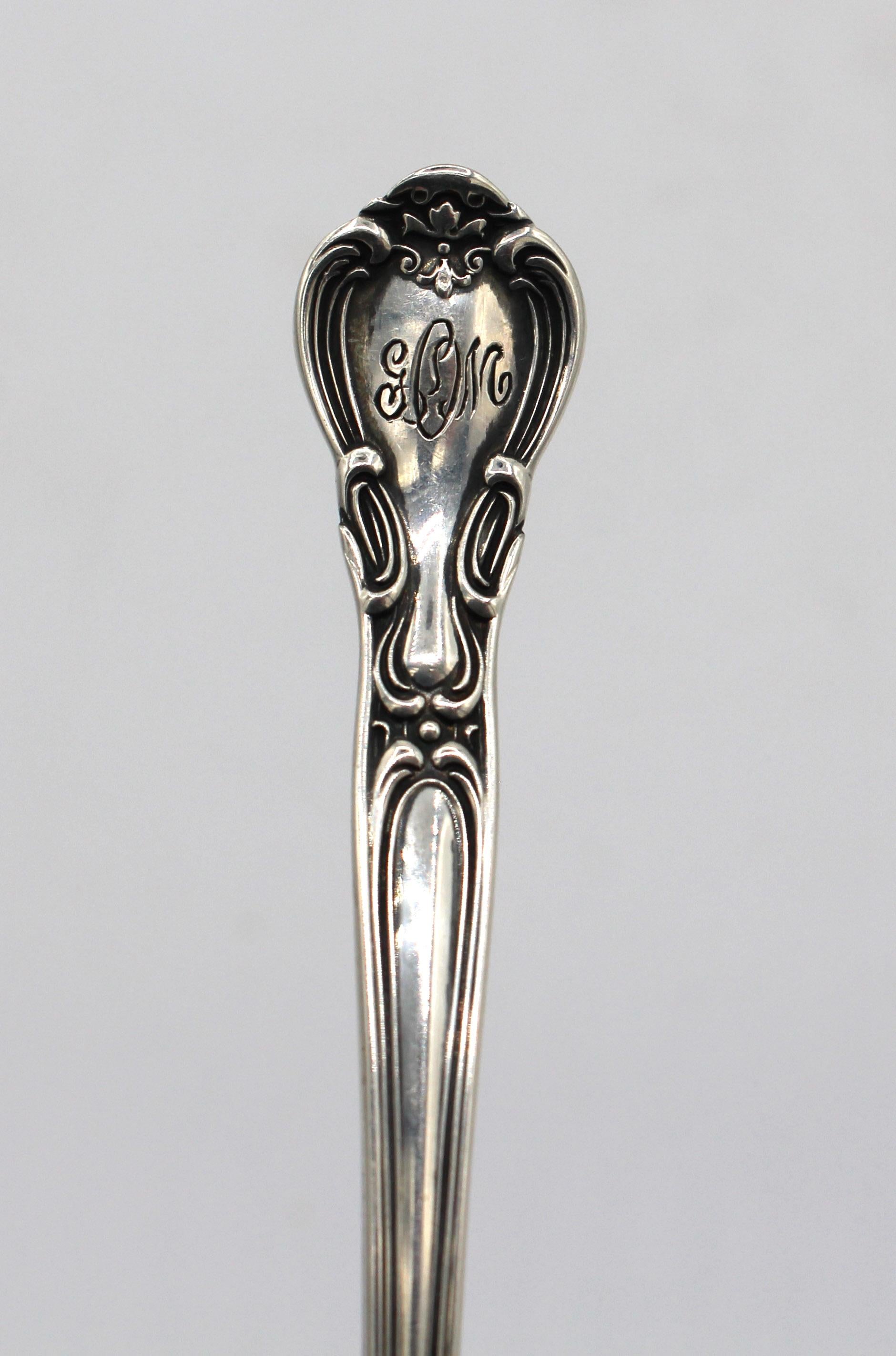 American Set of 6 Chantilly Pattern Sterling Silver Demitasse Spoons by Gorham, c.1920s For Sale