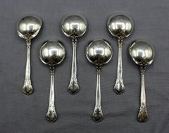 Set of 6 Chantilly Sterling Silver Boullion Spoons by Gorham