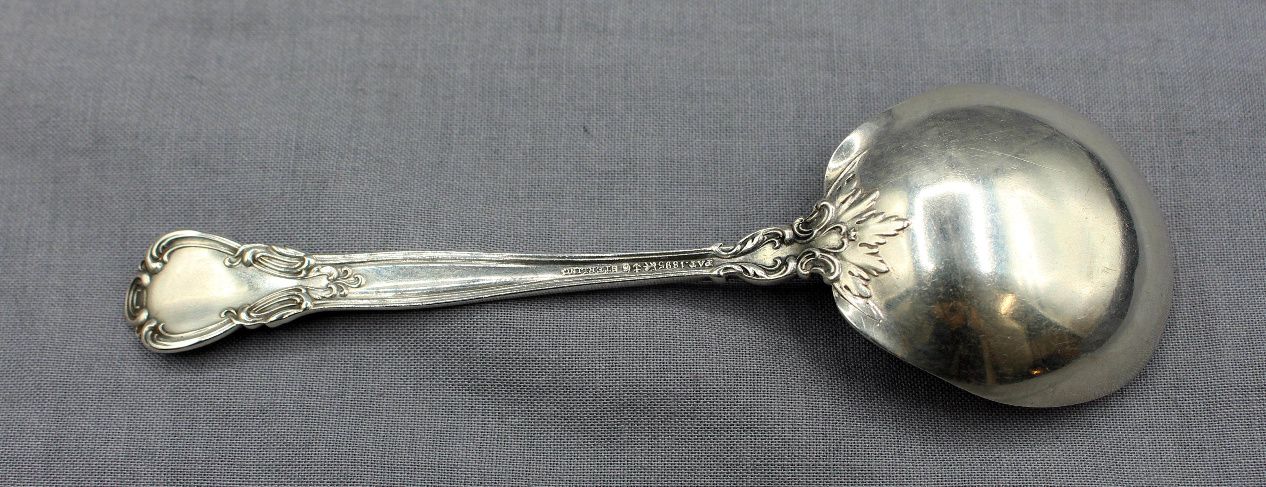 American Set of 6 Chantilly Sterling Silver Boullion Spoons by Gorham For Sale