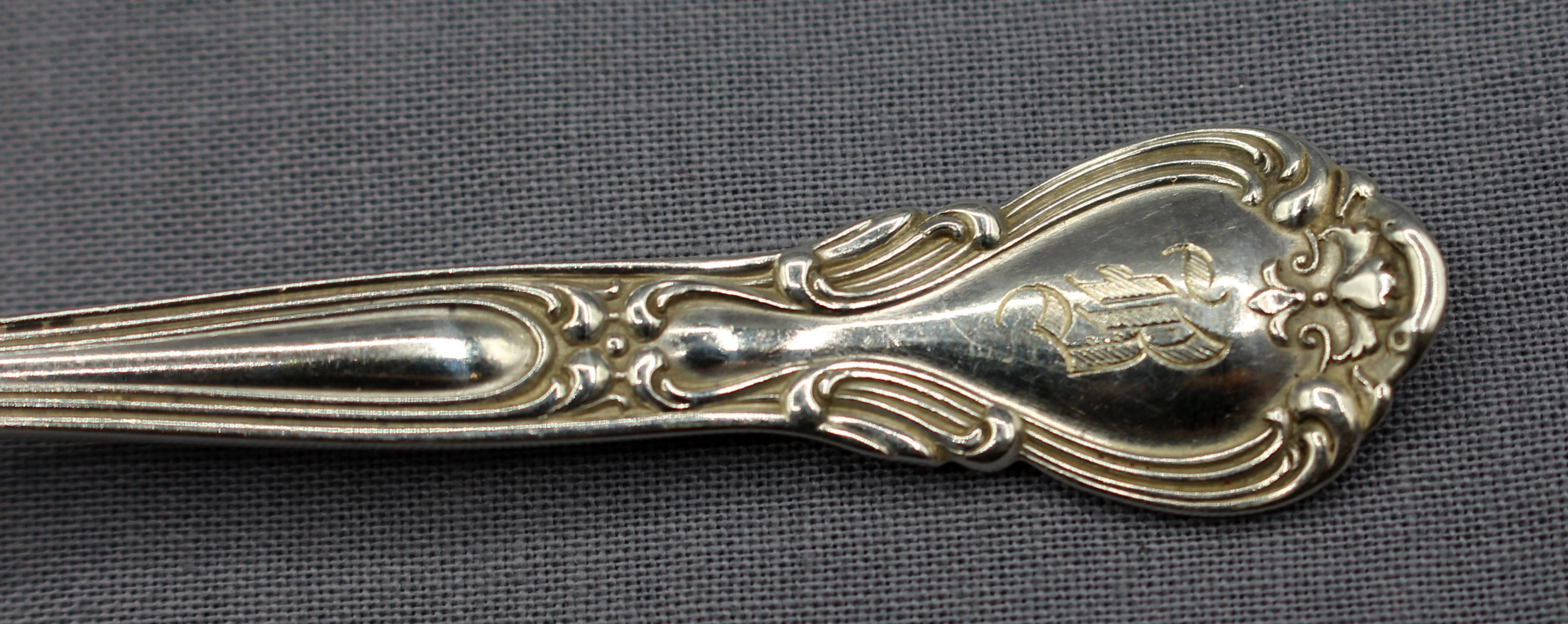 Set of 6 Chantilly Sterling Silver Boullion Spoons by Gorham 2