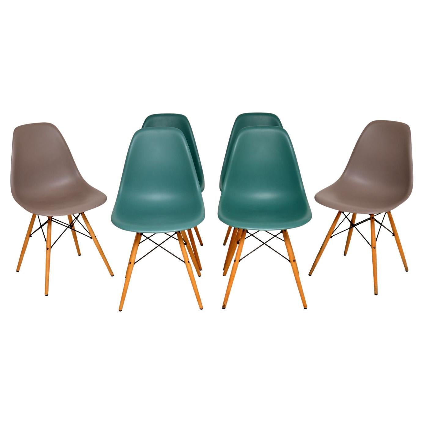 Set of 6 Charles Eames for Vitra DSW Dining Chairs