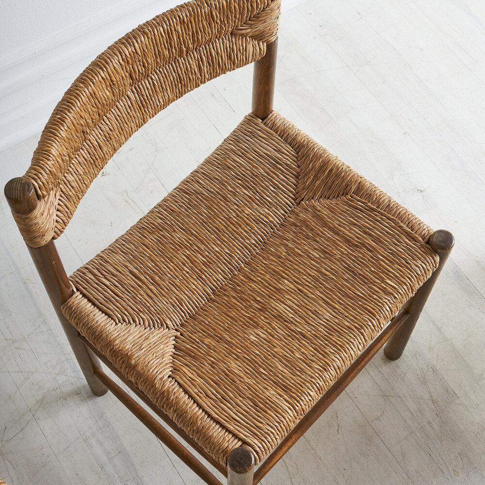 Set of 6 Charlotte Perriand Dordogne Chairs for Robert Sentou 1