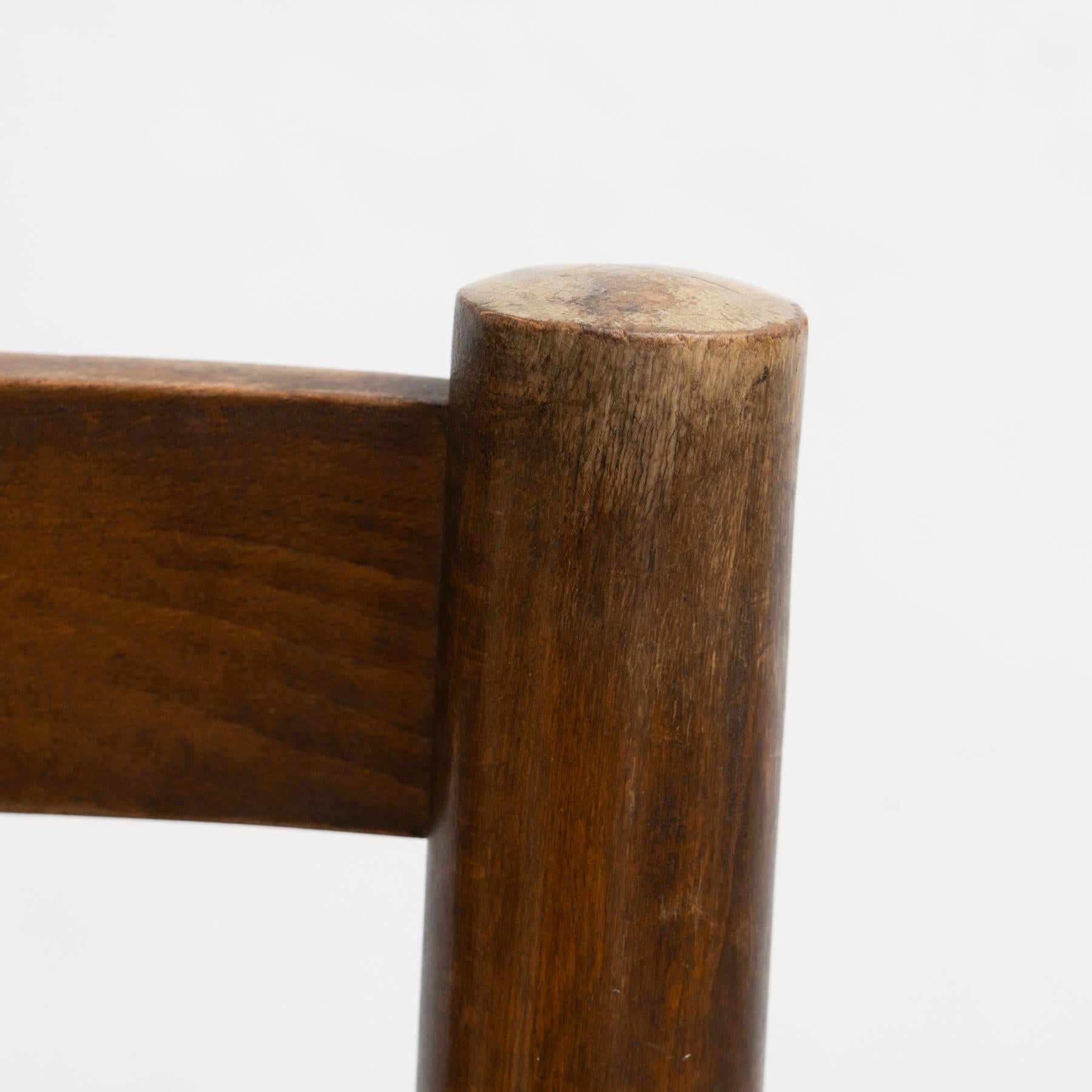 Set of 6 Charlotte Perriand n.19 Chair, Wood Rattan, Mid-Century Modern 13