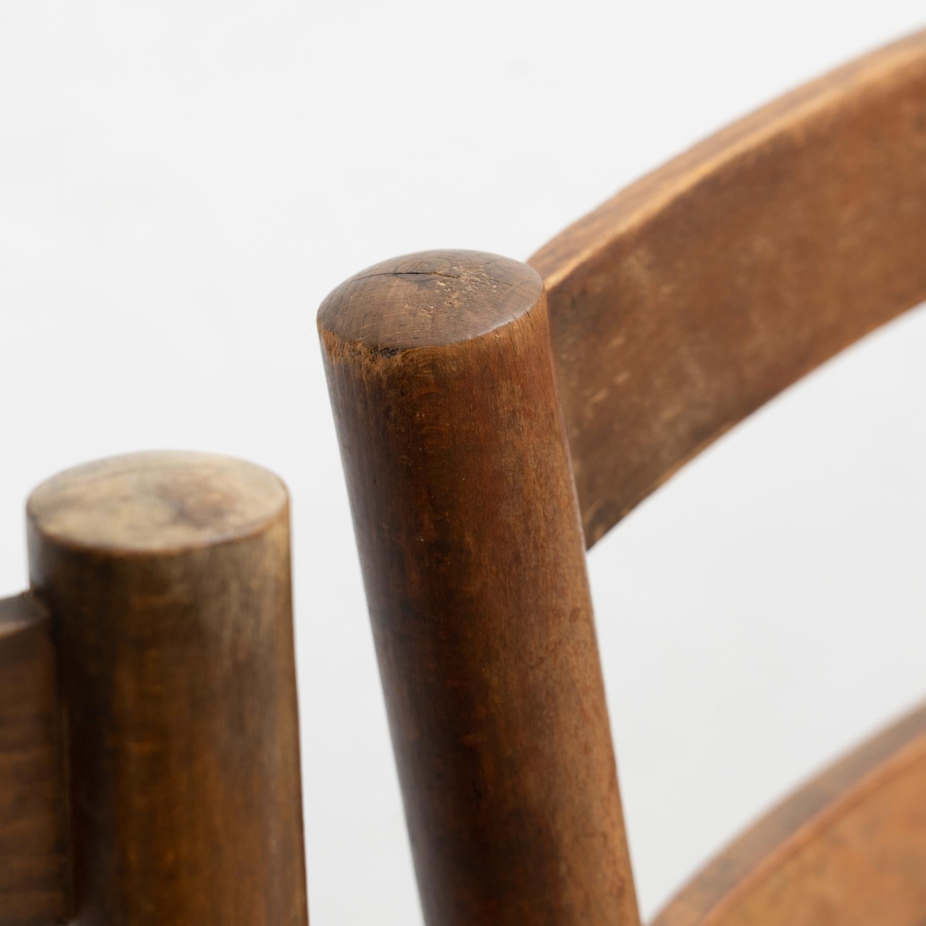 Set of 6 Charlotte Perriand n.19 Chair, Wood Rattan, Mid-Century Modern 3