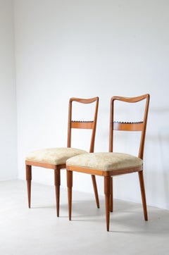 Set of 6 Italian Mid Century Cherry Dining Chairs by Pier Luigi Colli of Turin