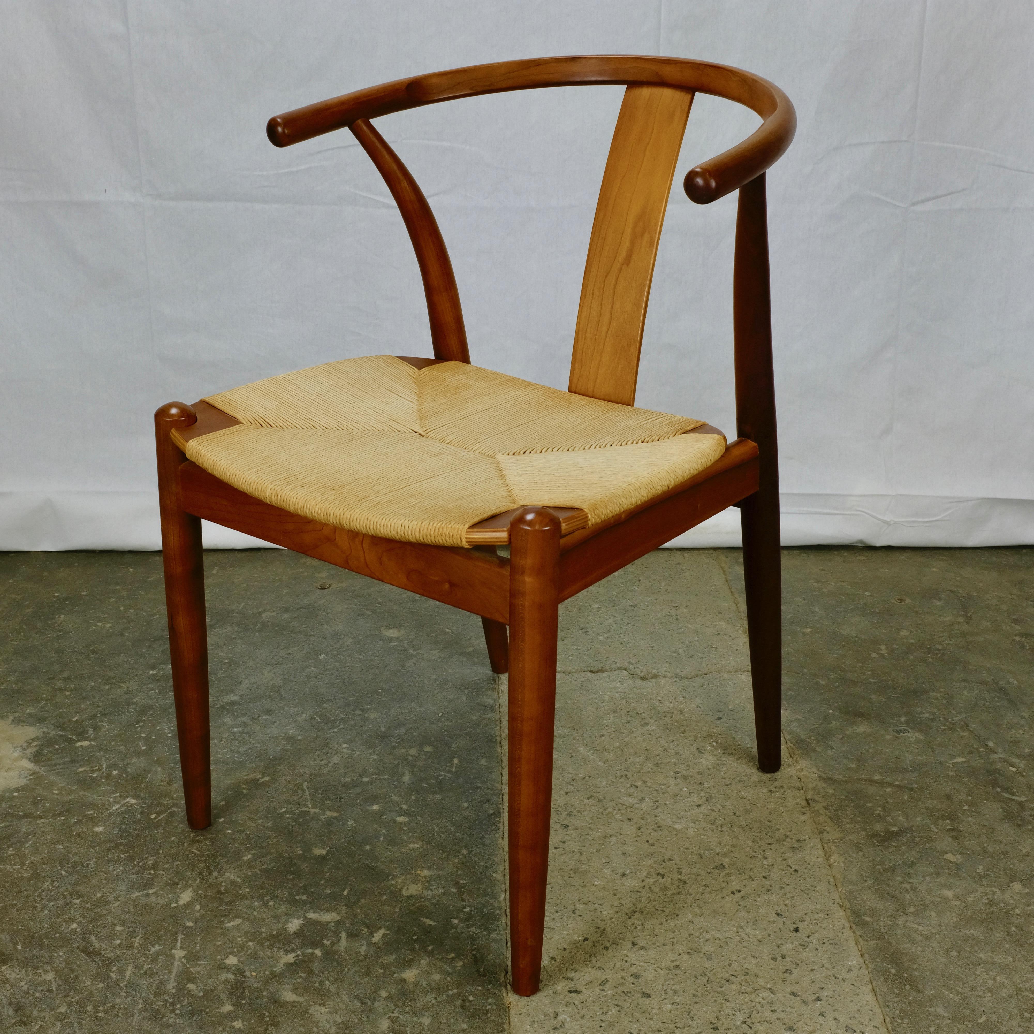 Danish Set of 6 Cherry Dining Chairs For Sale