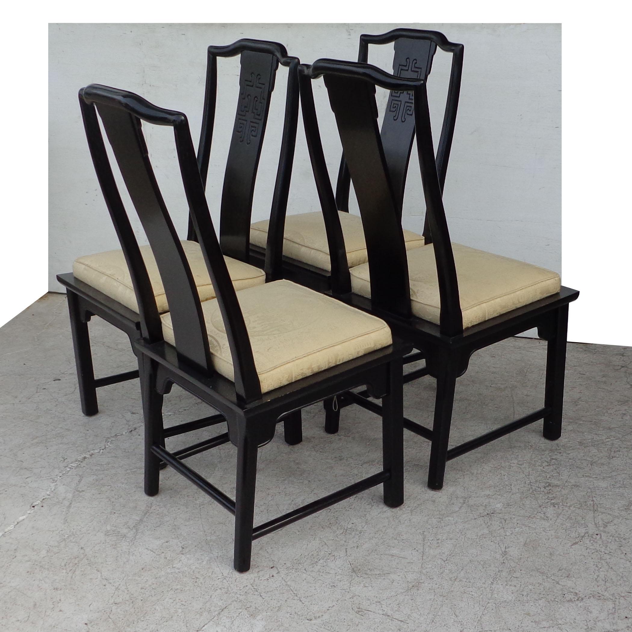 Wood Set of 6 Chin Hua Dining Chairs by Raymond Sabota for Century Furniture 