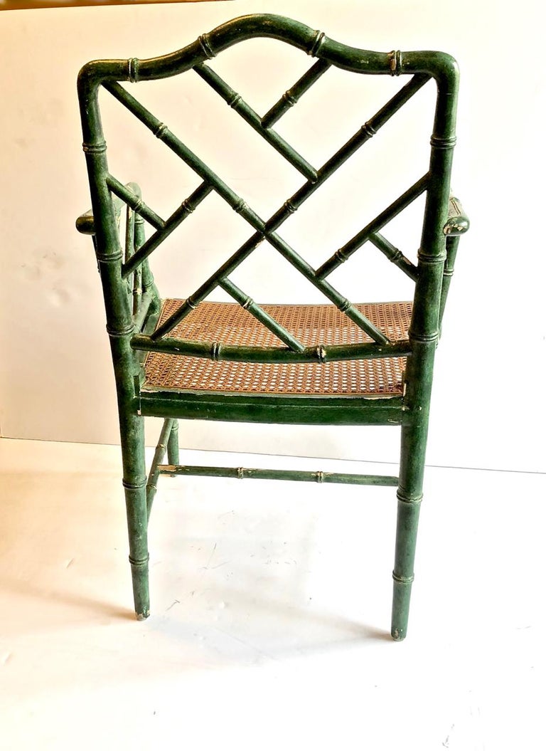 Set of 6 Chinese Chippendale Faux Bamboo Chairs at 1stDibs