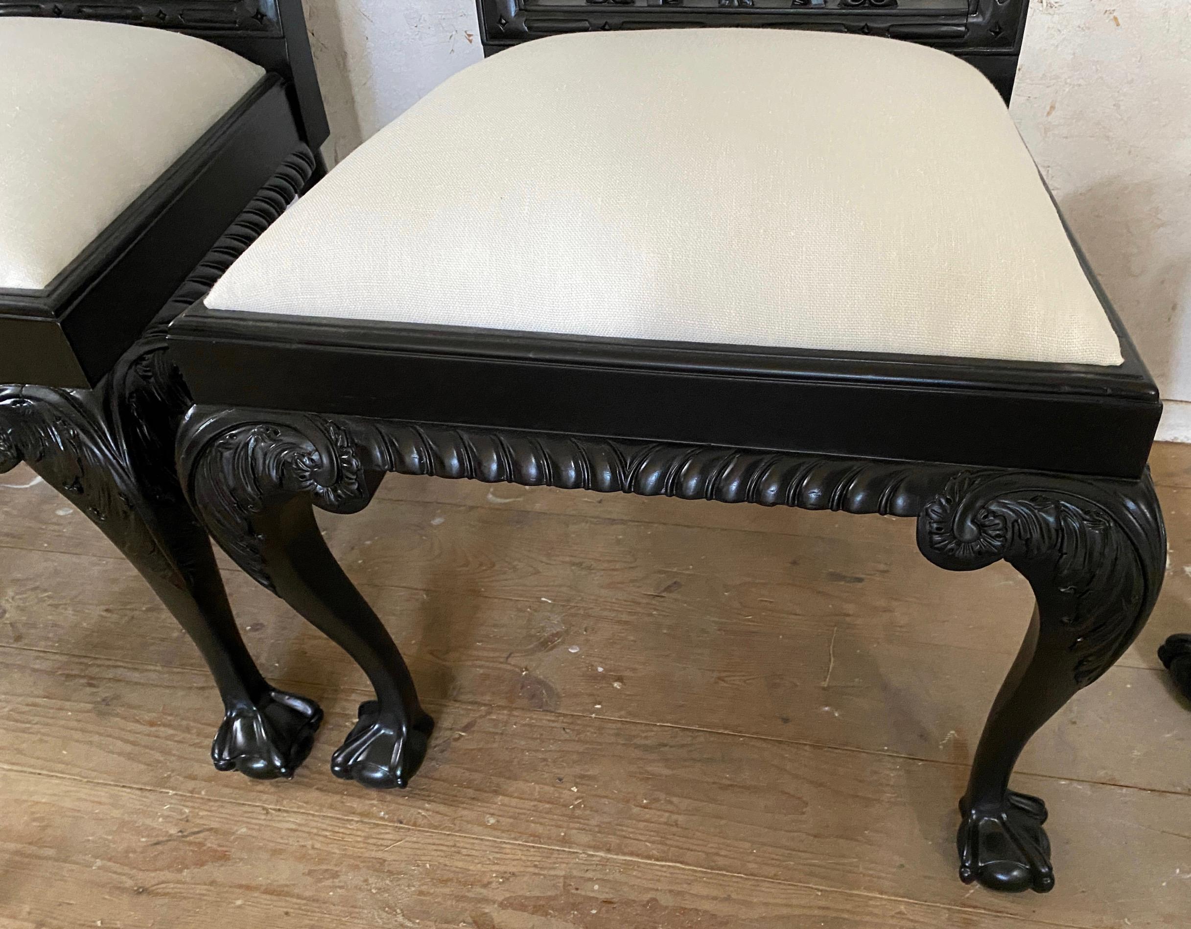 Set di 6 sedie da pranzo cinesi in stile Chippendale in vendita 6