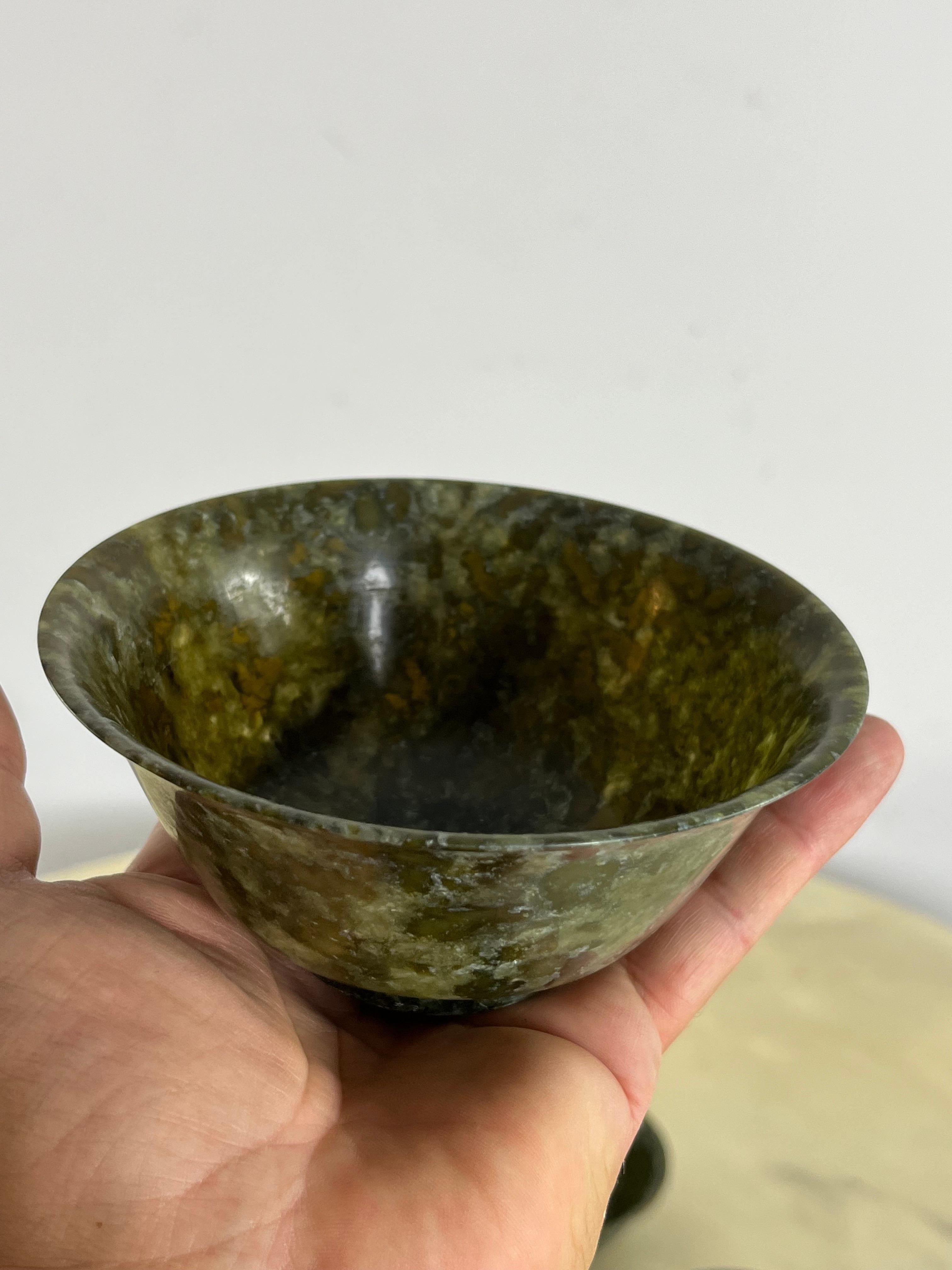Set of 6 Chinese Jade Bowls, 1930s For Sale 3