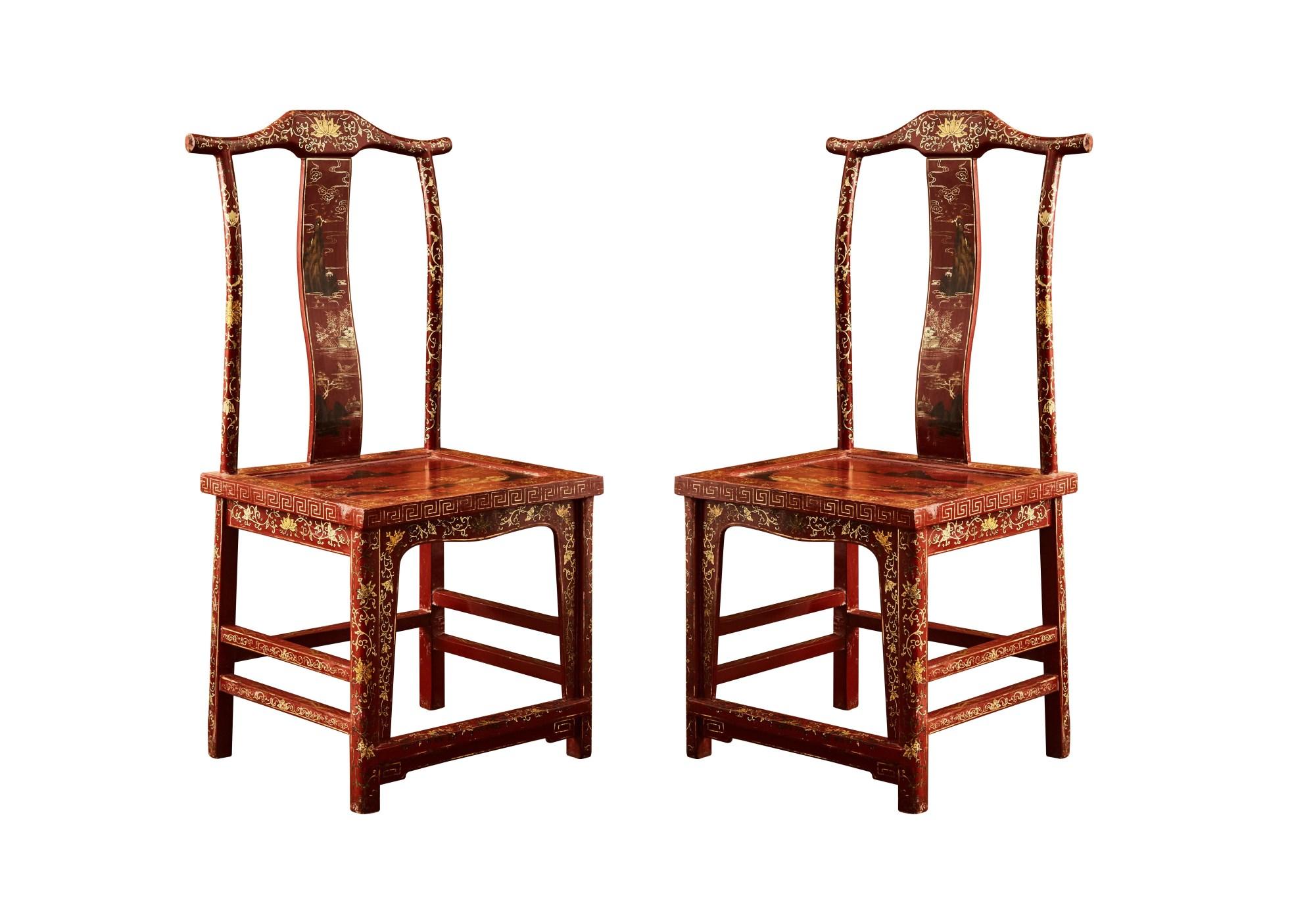 Set of 6 Chinoiseries chairs At Cost Price For Sale 5