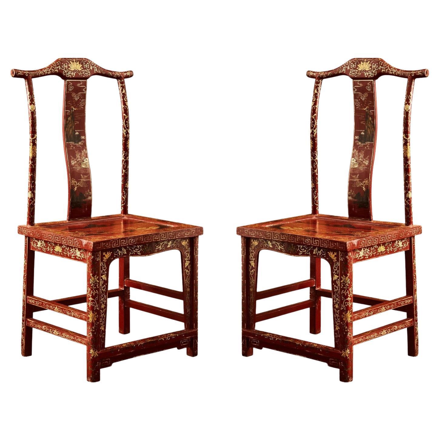 Set of 6 Chinoiseries chairs At Cost Price For Sale