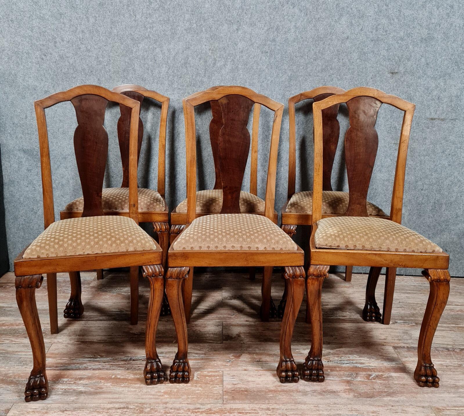 Set of 6 Chippendale Chairs in Light and Dark Mahogany -1X56 For Sale 2