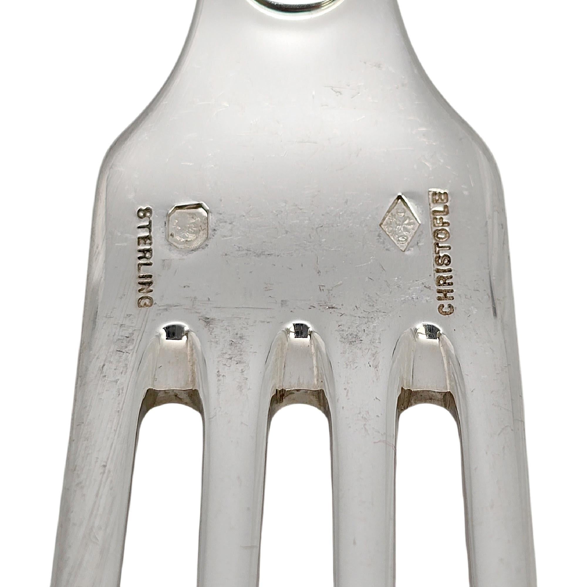Set di 6 forchette Christofle in argento sterling Chinon 8 1/8