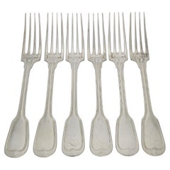Set de 6 fourchettes en argent Christofle 8 1/8" #20510