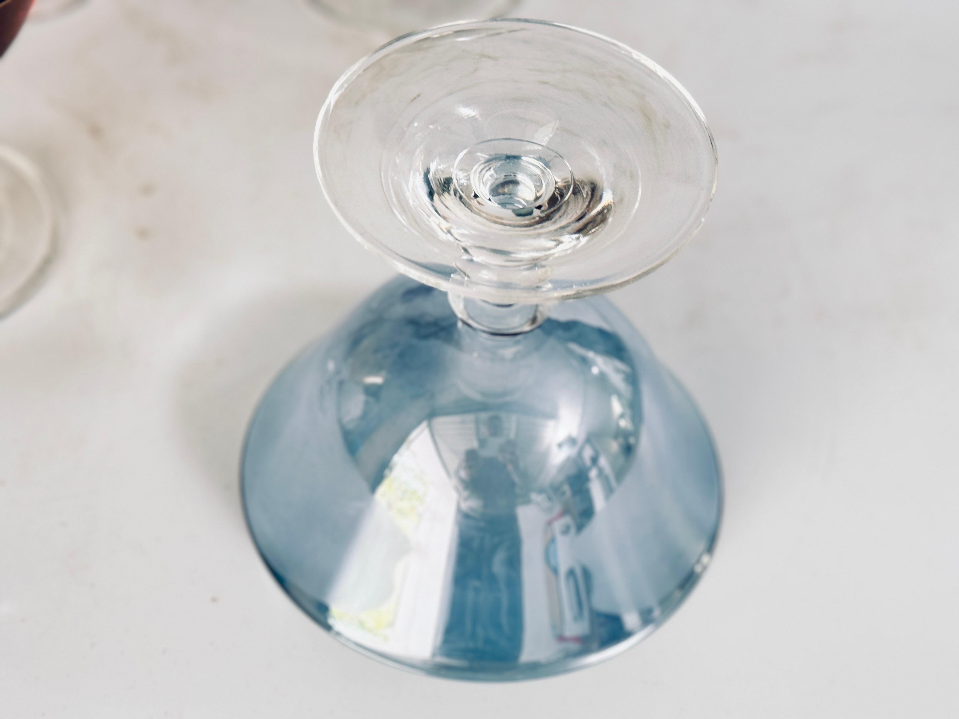 Set di 6 bicchieri da champagne colorati, bicchieri da cocktail, ciotole per la frutta in vendita 3