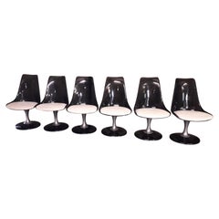 Set of 6 Chromcraft Tulip Swivel Dining Chairs, Mid-Century Modern