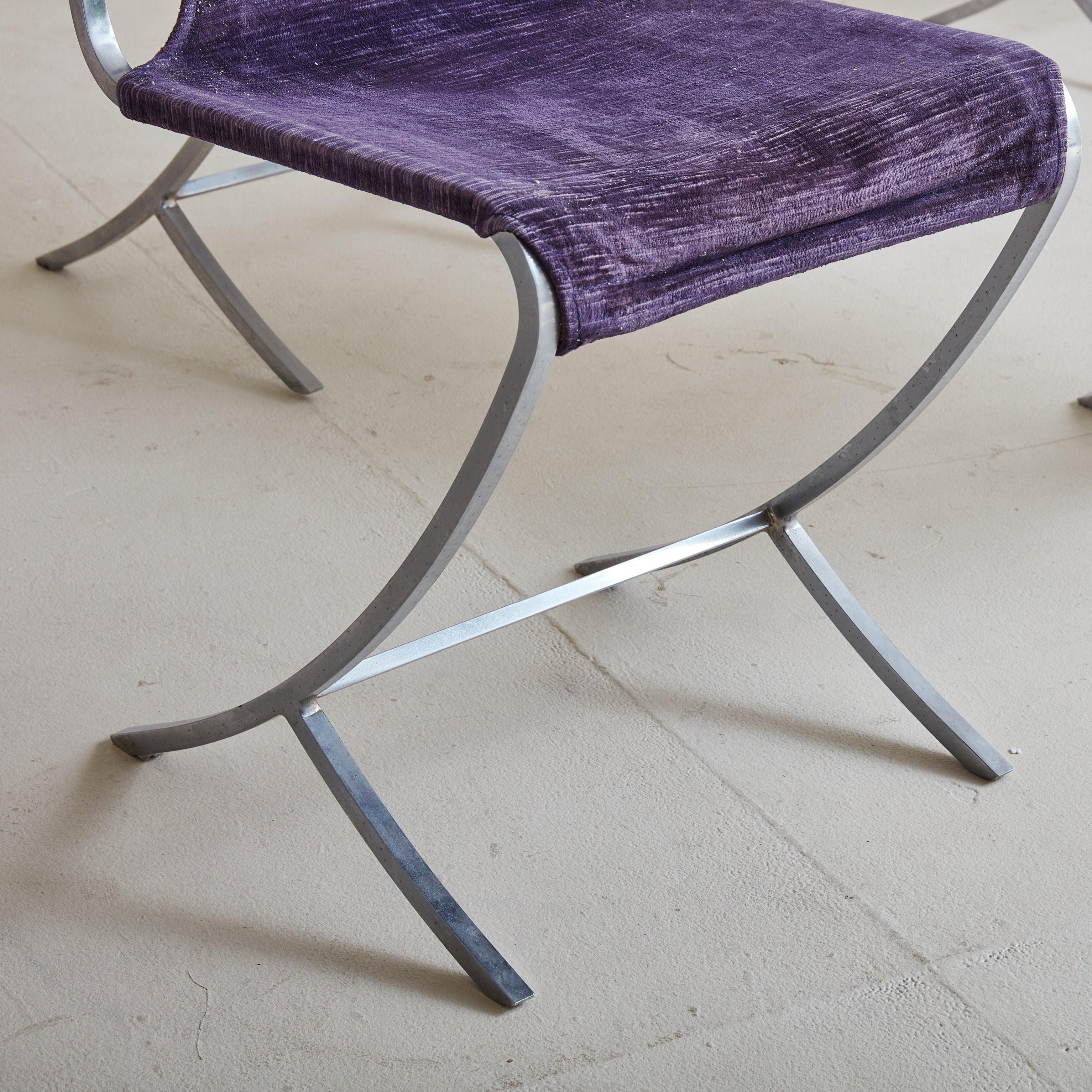Late 20th Century Set of 6 Chrome Dining Chairs by Pierre Cardin for Maison Jansen, France 1970s For Sale