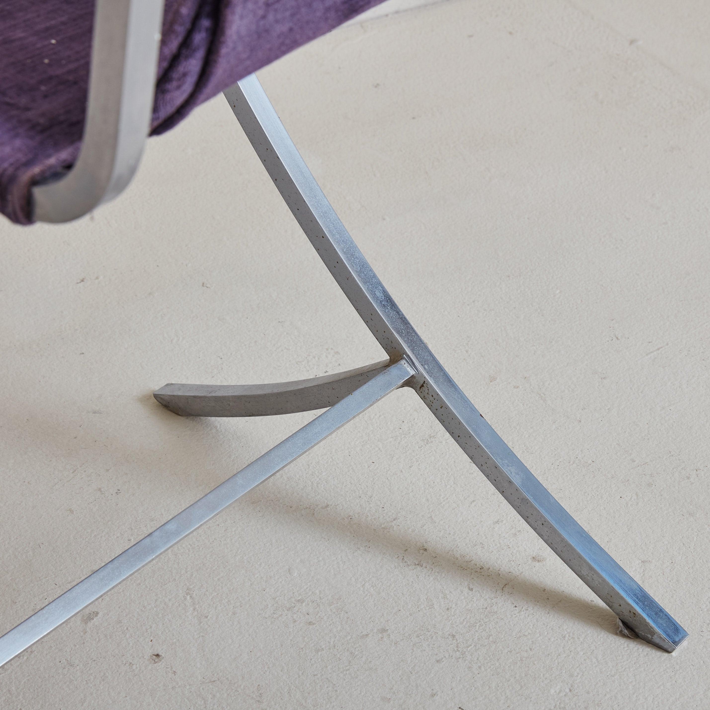 Metal Set of 6 Chrome Dining Chairs by Pierre Cardin for Maison Jansen, France 1970s For Sale