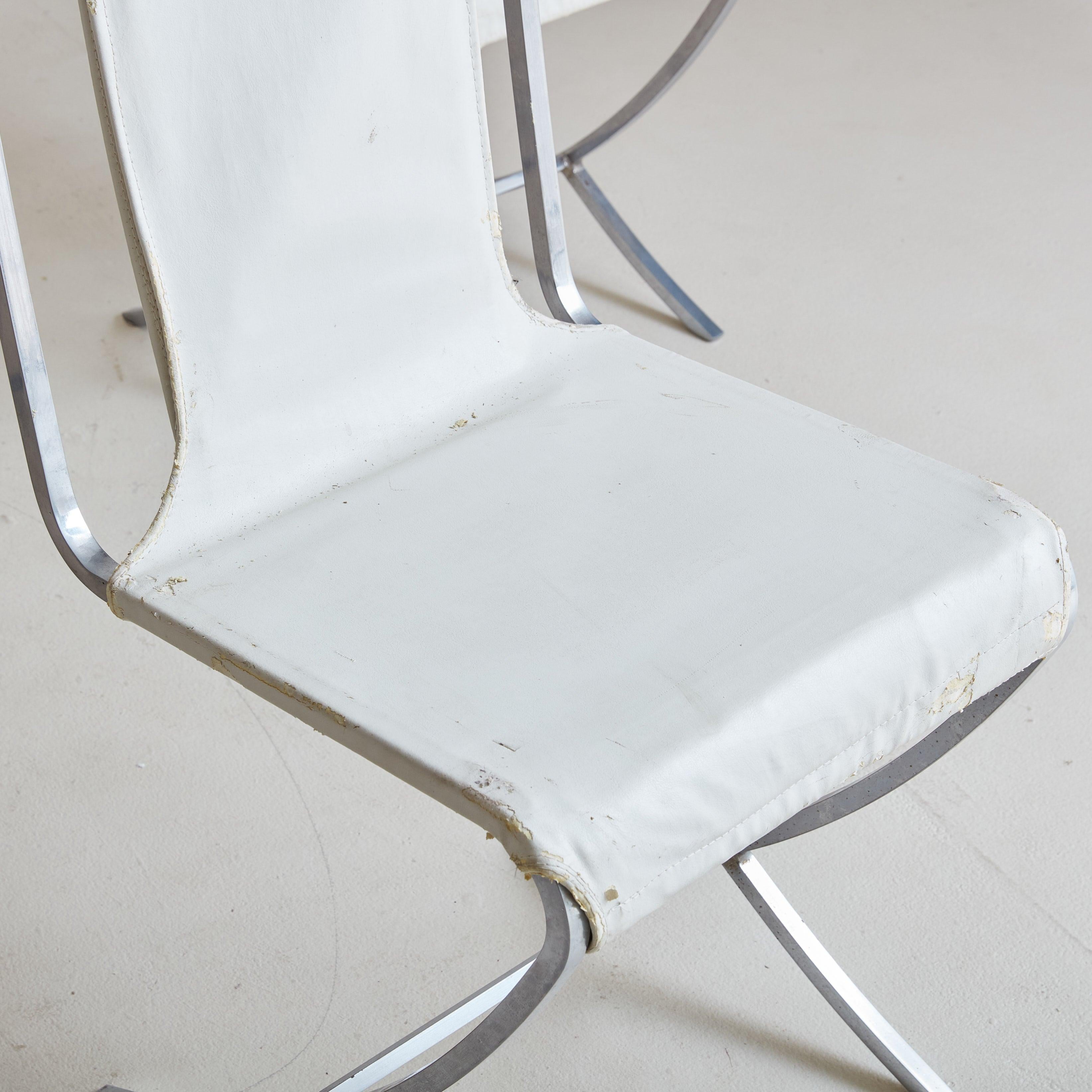Set of 6 Chrome Dining Chairs by Pierre Cardin for Maison Jansen, France 1970s For Sale 2
