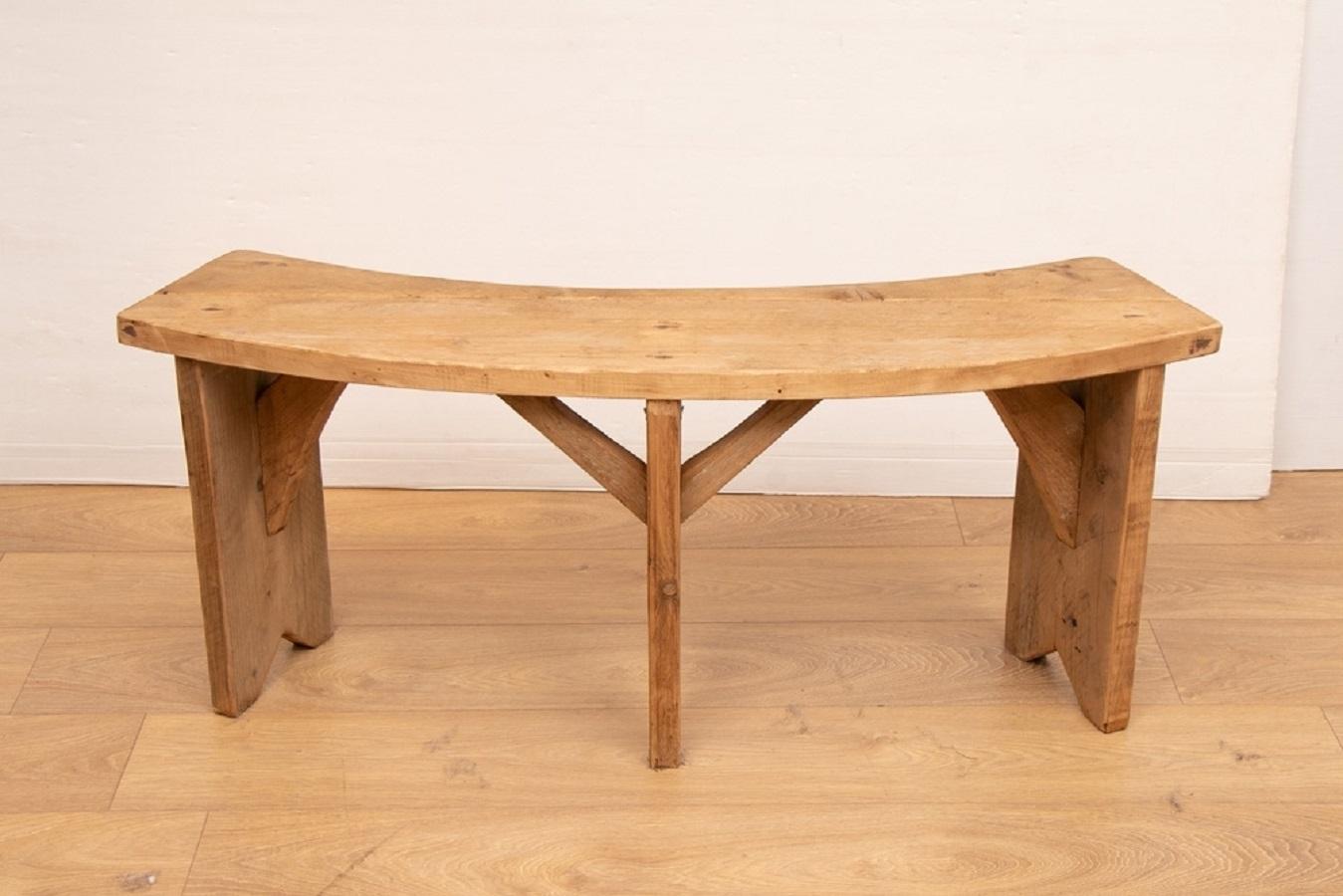 European Set of 6 Circular Reclaimed Pine Benches, 20th Century For Sale