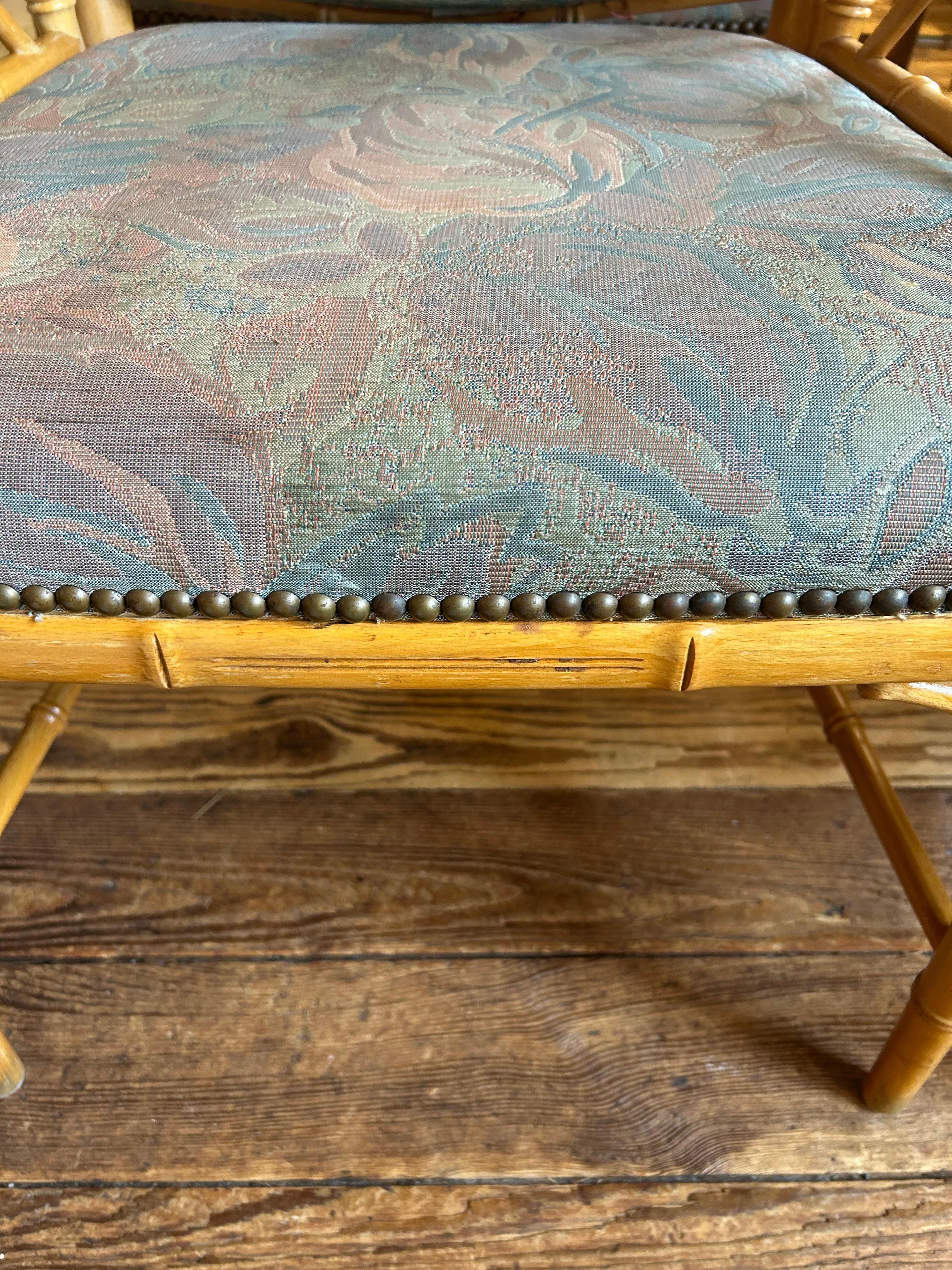 Ensemble de 6 chaises de salle à manger classiques en bambou de style Chippendale en vente 4