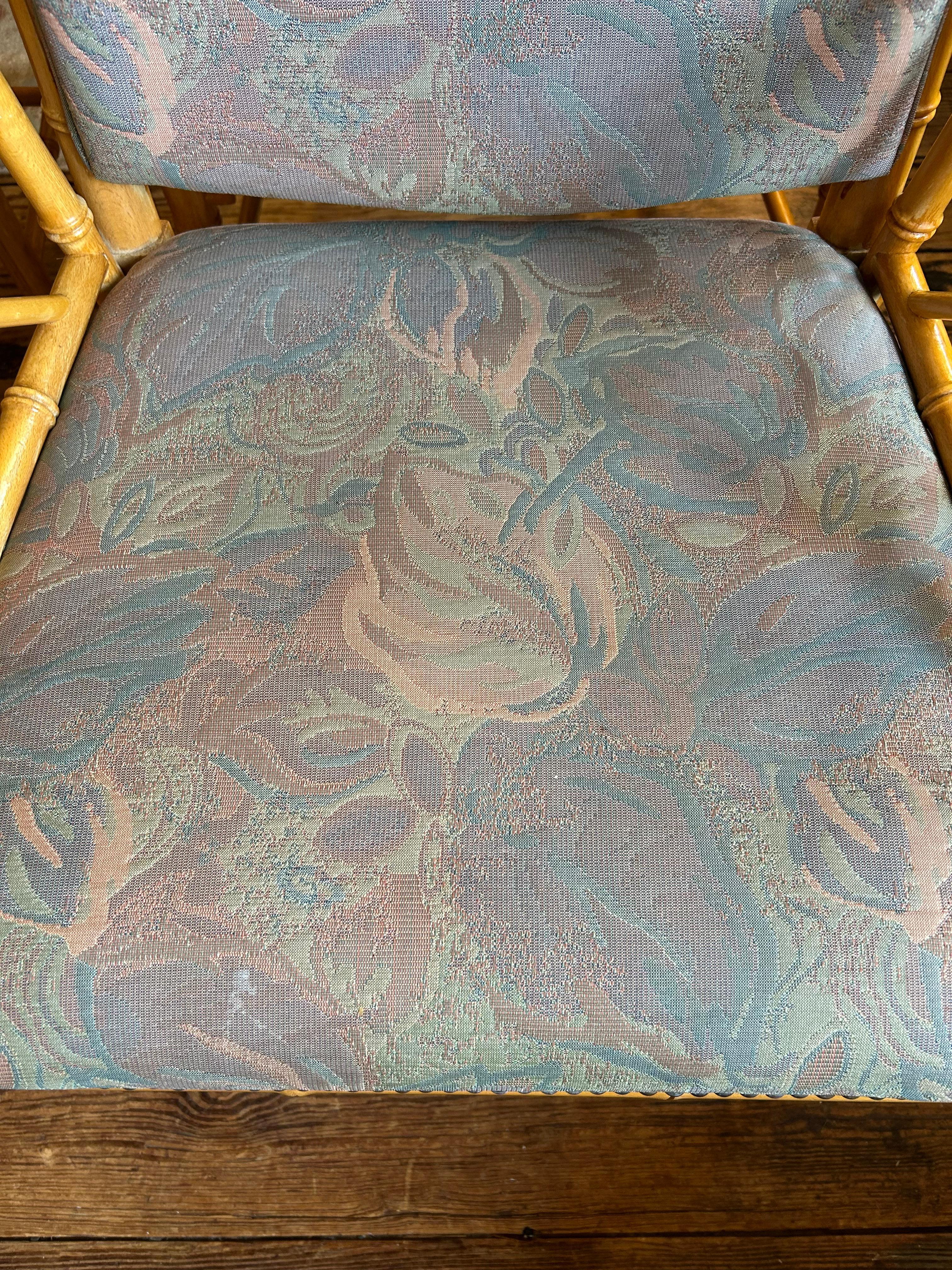 Ensemble de 6 chaises de salle à manger classiques en bambou de style Chippendale en vente 6