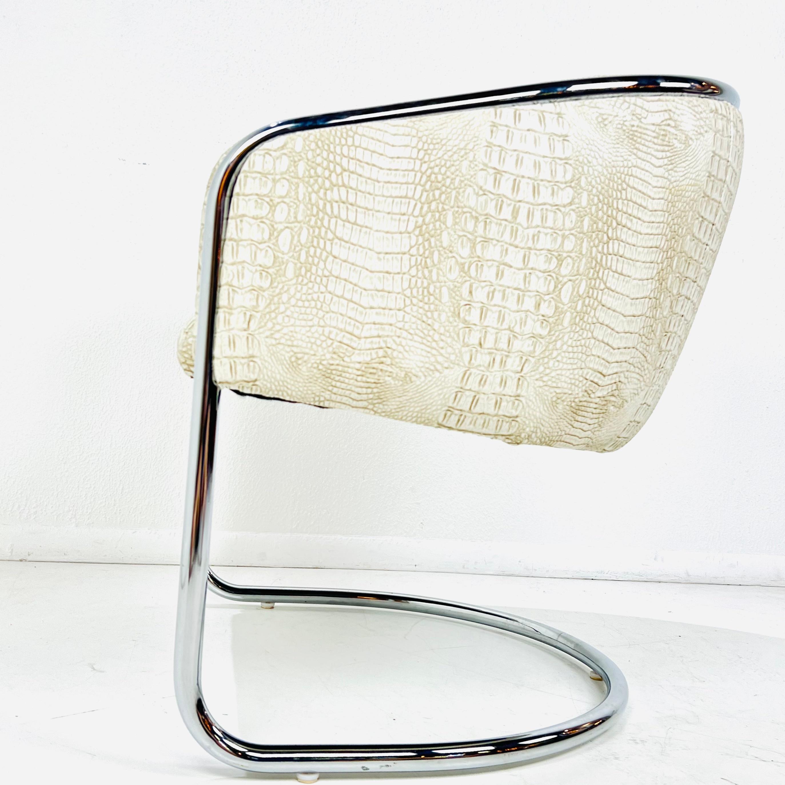 Faux Leather Set of 6 Club Tub Chairs by Anton Lorenz & Joan Burgasser for Thonet For Sale