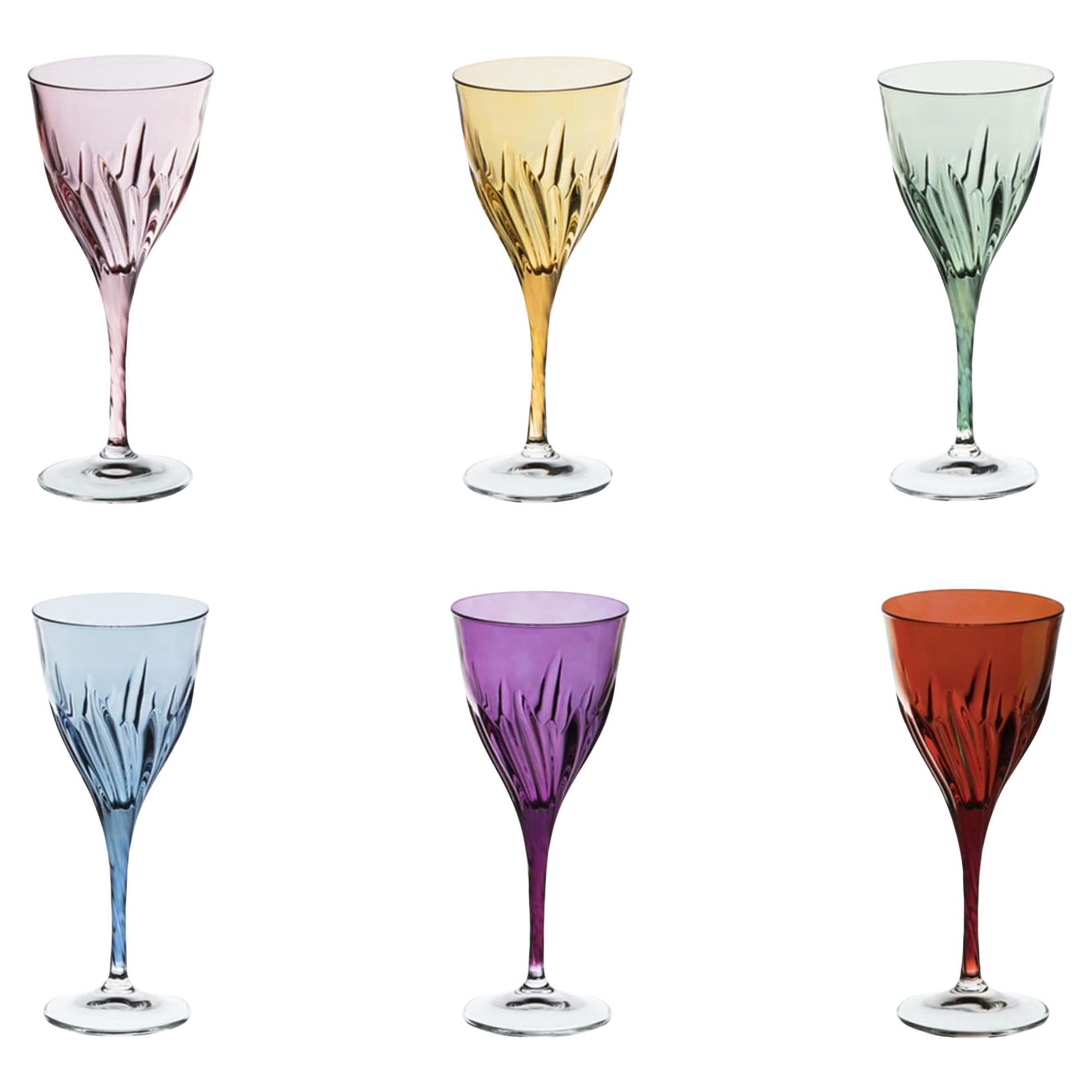 Set of 6 Club Wine Chalices For Sale