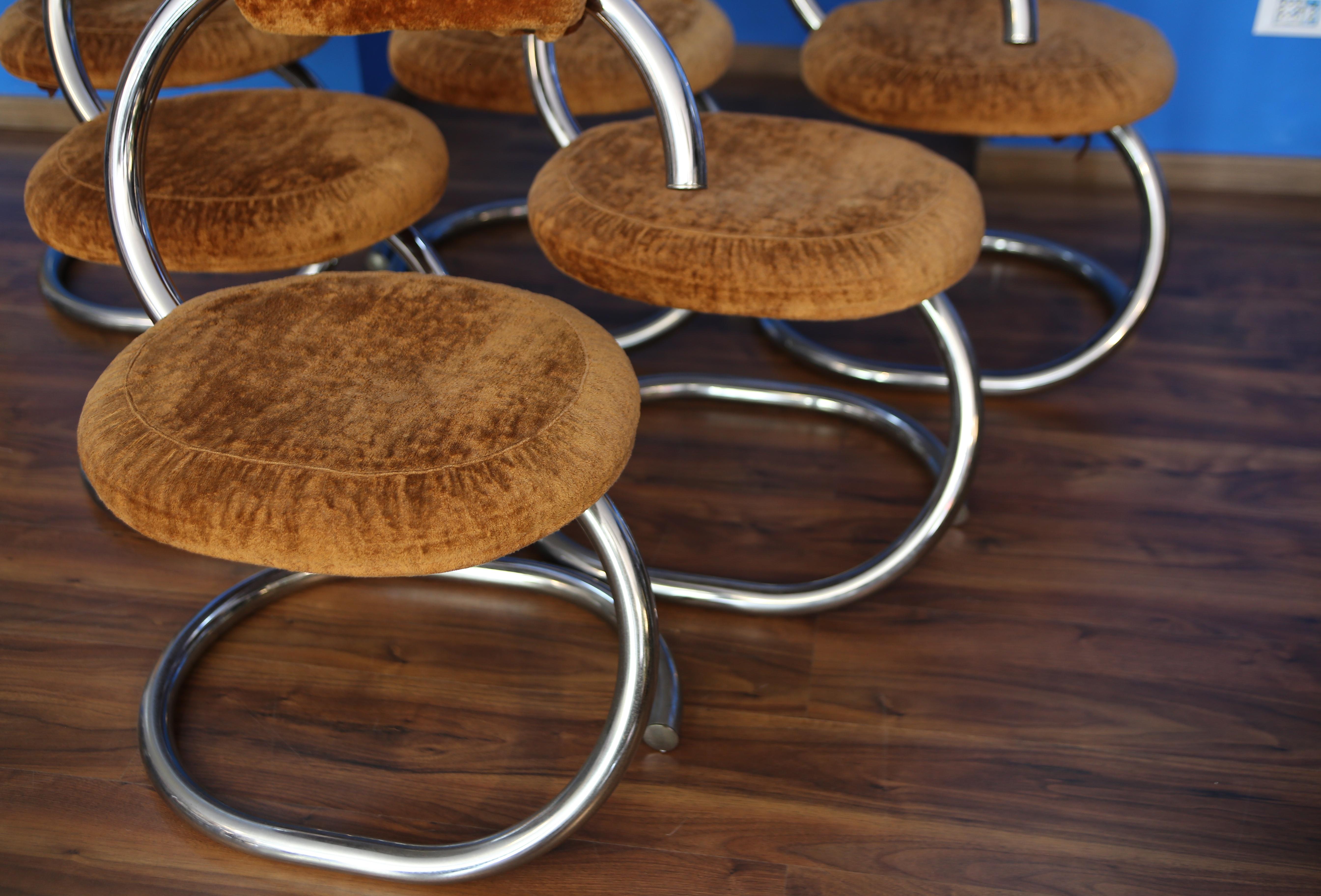 Set of 6 Cobra chairs by Giotto Stoppino, Italy 1970s 1