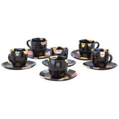 Set of 6 Coffee Cups 1990 Designed by Hedwig Bollhagen MFR emerged from Bauhaus