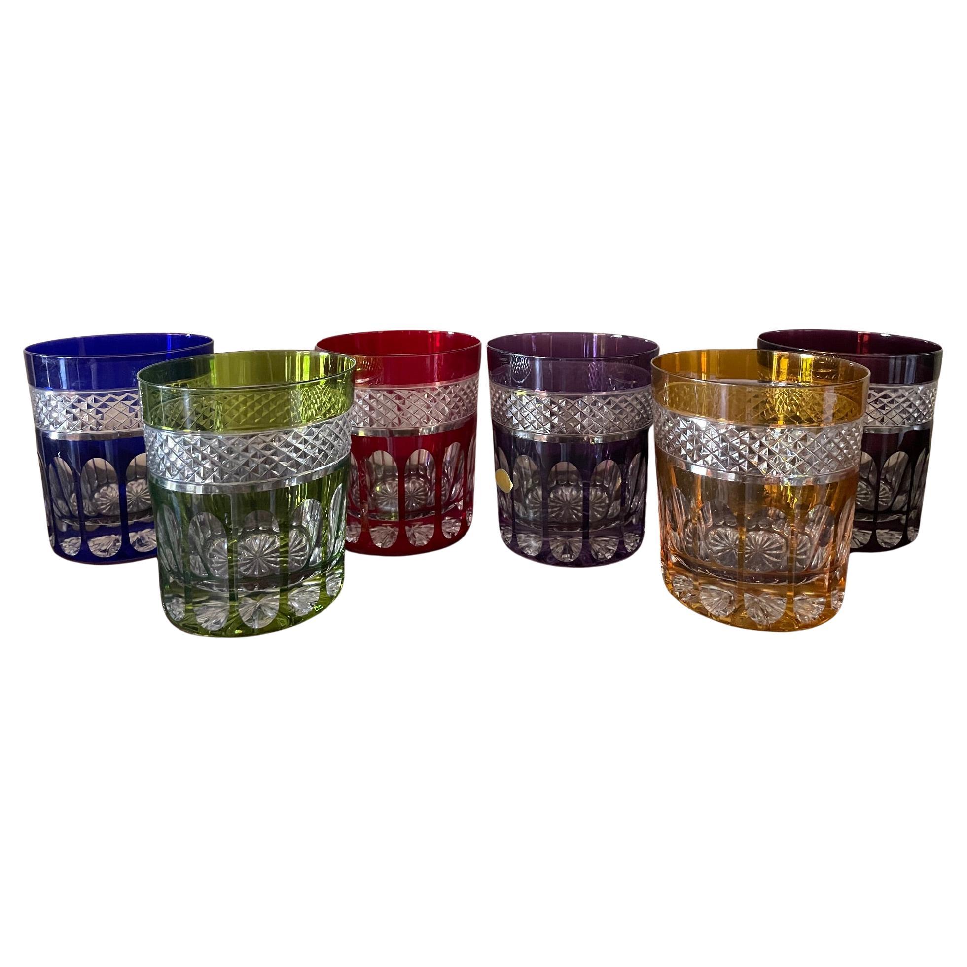 Set de 6 vasos de whisky de colores