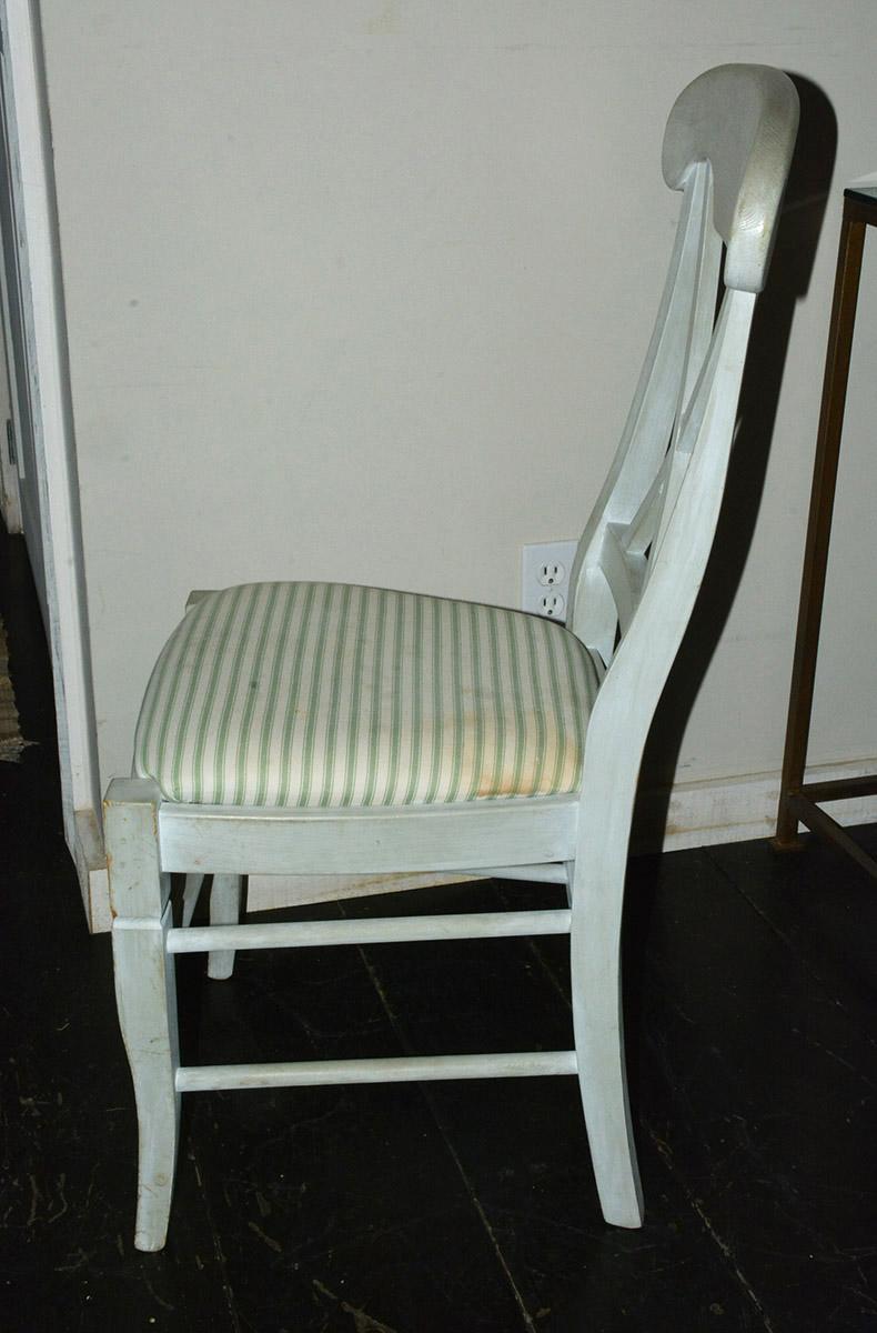 Dutch Set of 6 Contemporary Hand Painted Dining Chairs For Sale