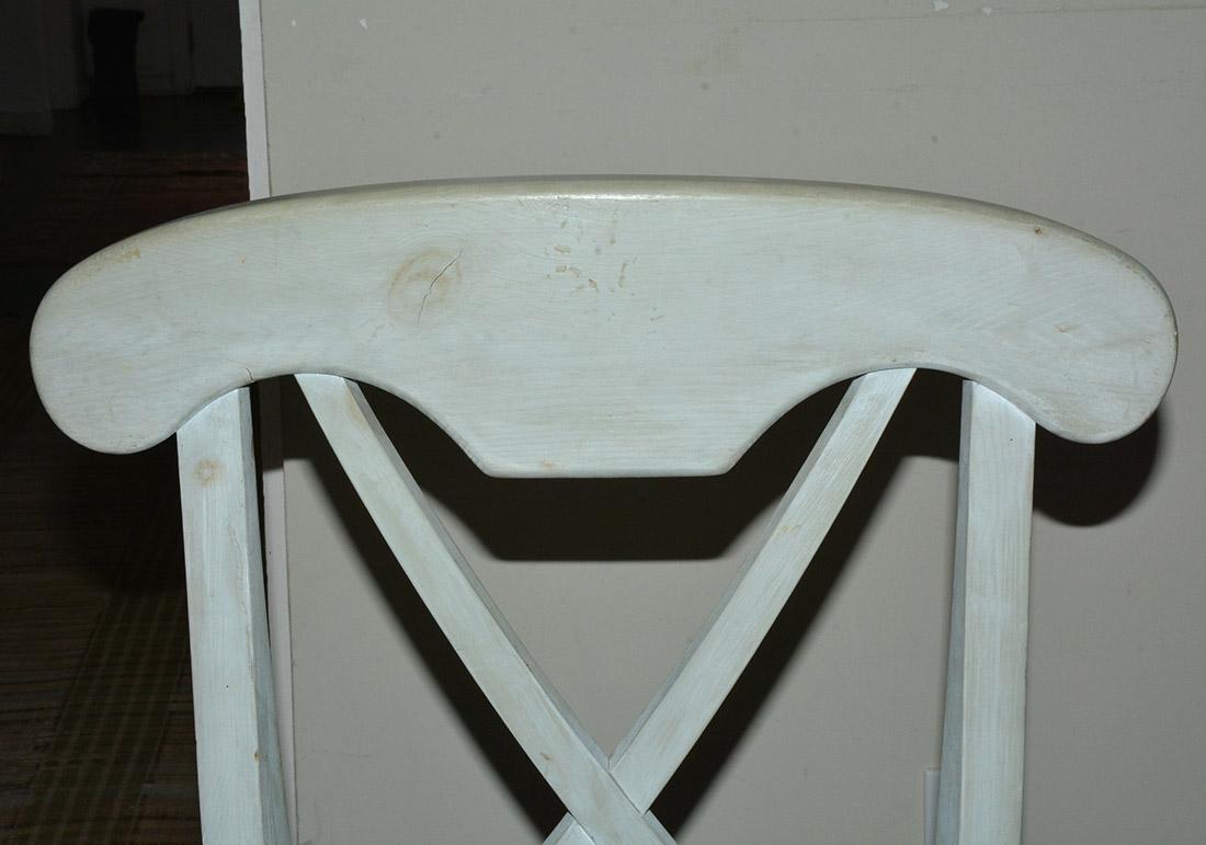 Set of 6 Contemporary Hand Painted Dining Chairs In Good Condition For Sale In Sheffield, MA