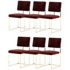 Ensemble de 6 chaises de salle à manger de style contemporain