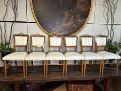 Set of 6 Continental 19th Century Biedermeier - Viennese Walnut Chairs