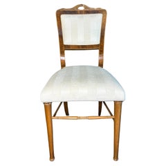 Conjunto de 6 sillas continentales de nogal vienés Biedermeier del siglo XIX