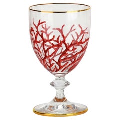 Set of 6 Coral Wine Glasses by Creart