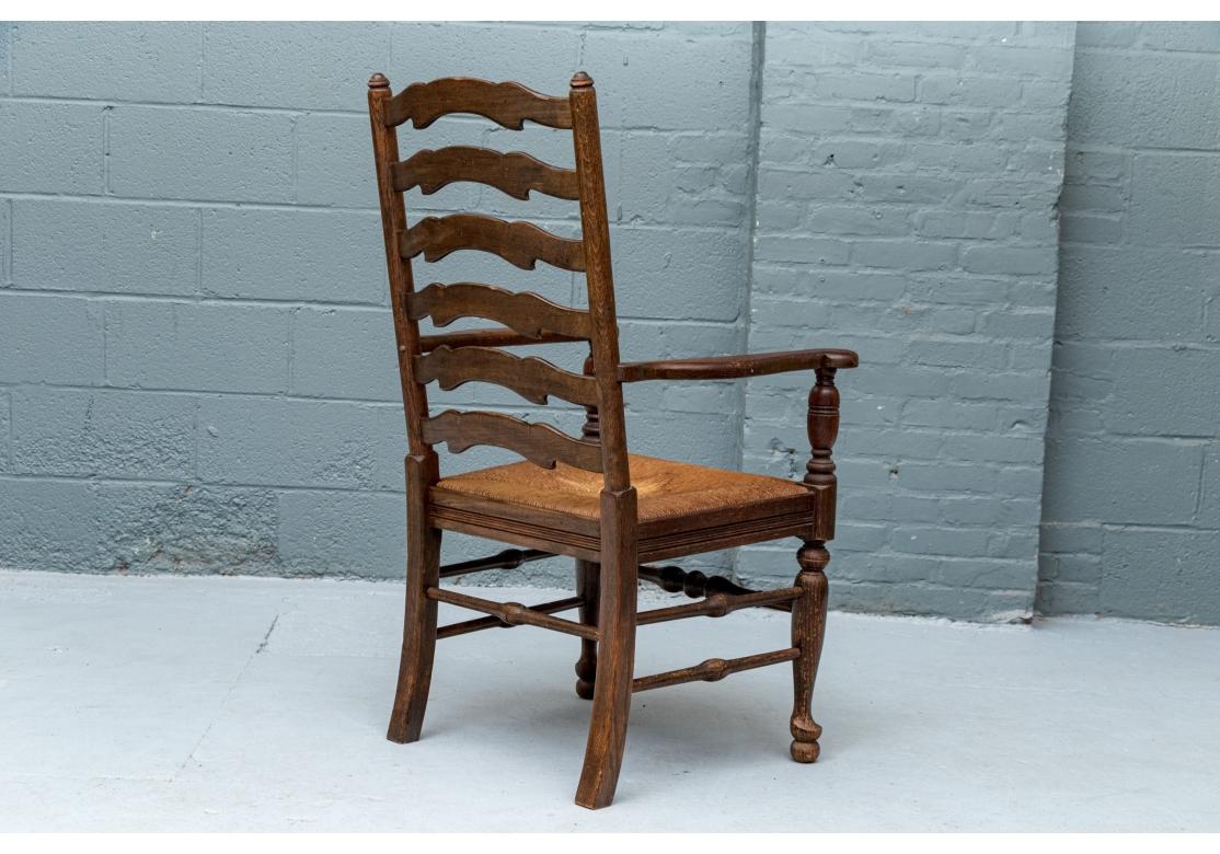 Set di 6 sedie da pranzo con schienale a scaletta in stile country francese in vendita 4